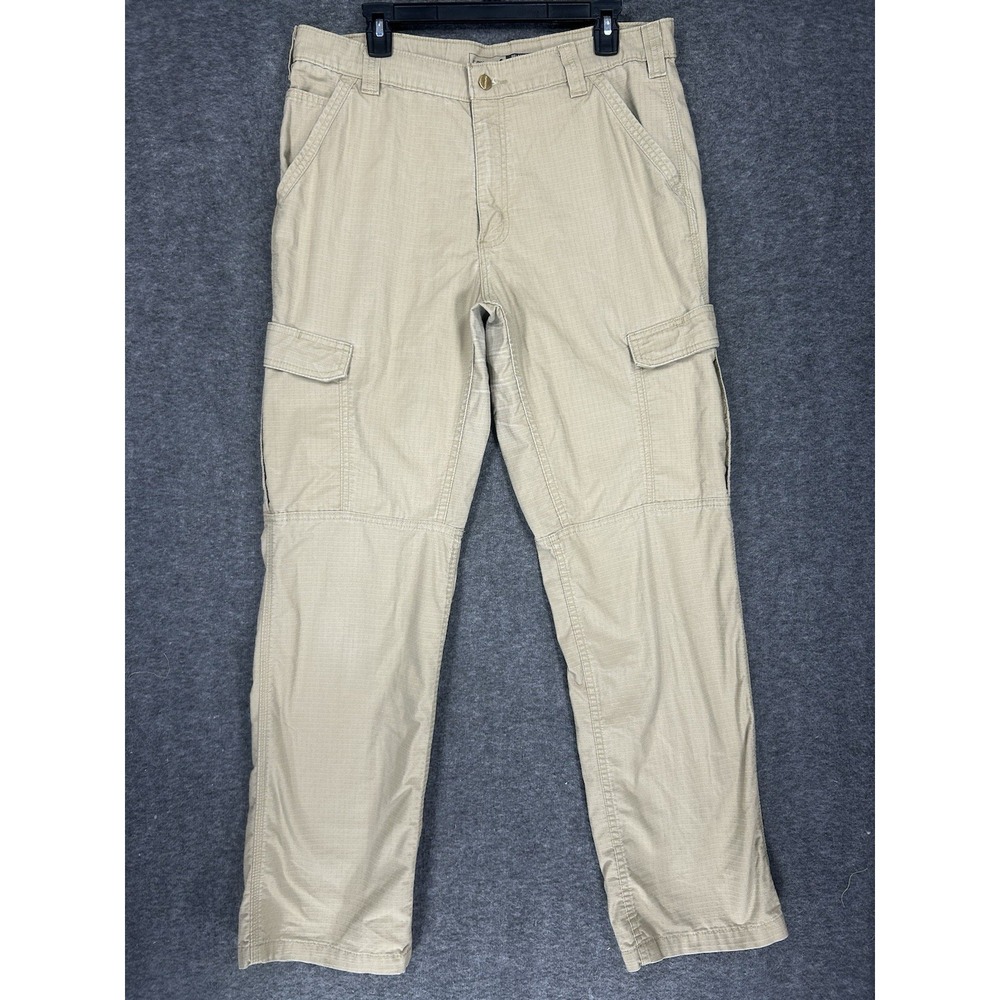Carhartt Pants Mens 36x34‎ Beige Force Relaxed Fit Ripstop Cargo Work 104200